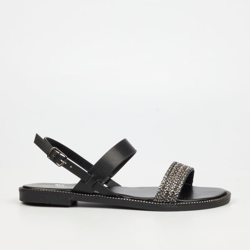 Butterfly Feet Frost 17 Sandal - Black footwear Butterfly Feet