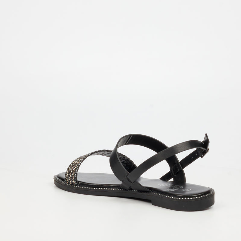 Butterfly Feet Frost 17 Sandal - Black footwear Butterfly Feet