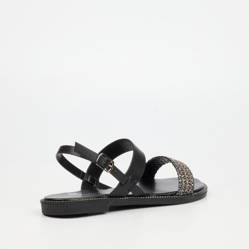 Butterfly Feet Frost 17 Sandal - Black footwear Butterfly Feet