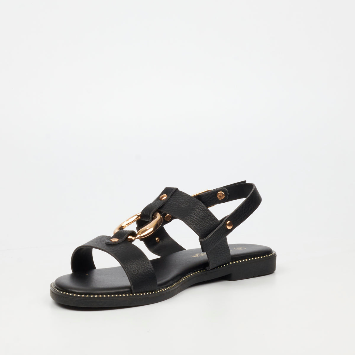Butterfly Feet Frost 18 Flat Sandals - Black