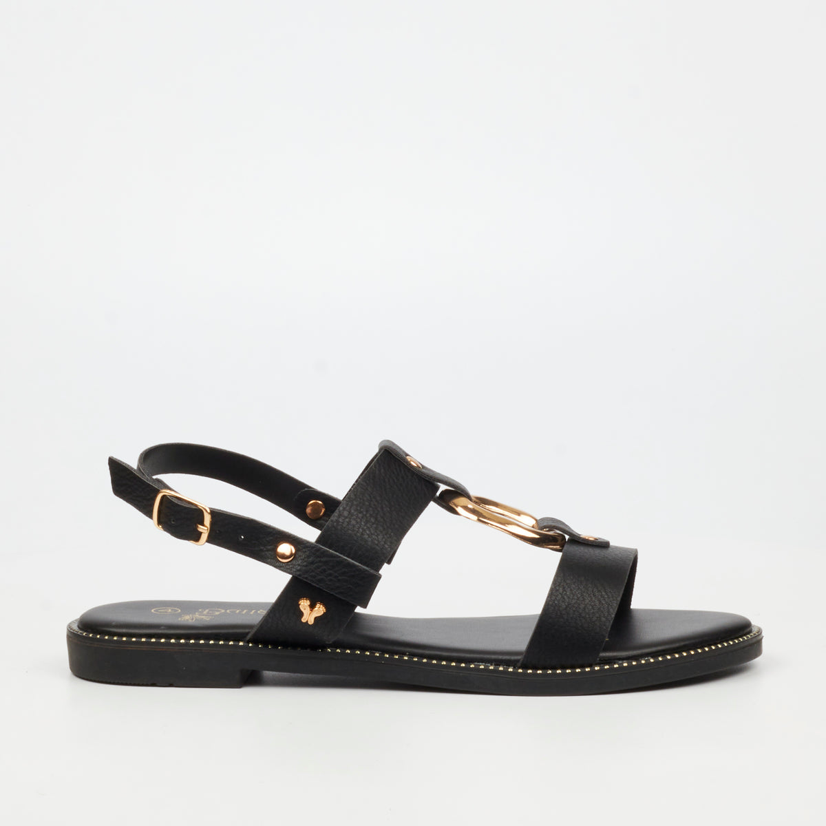 Butterfly Feet Frost 18 Flat Sandals - Black