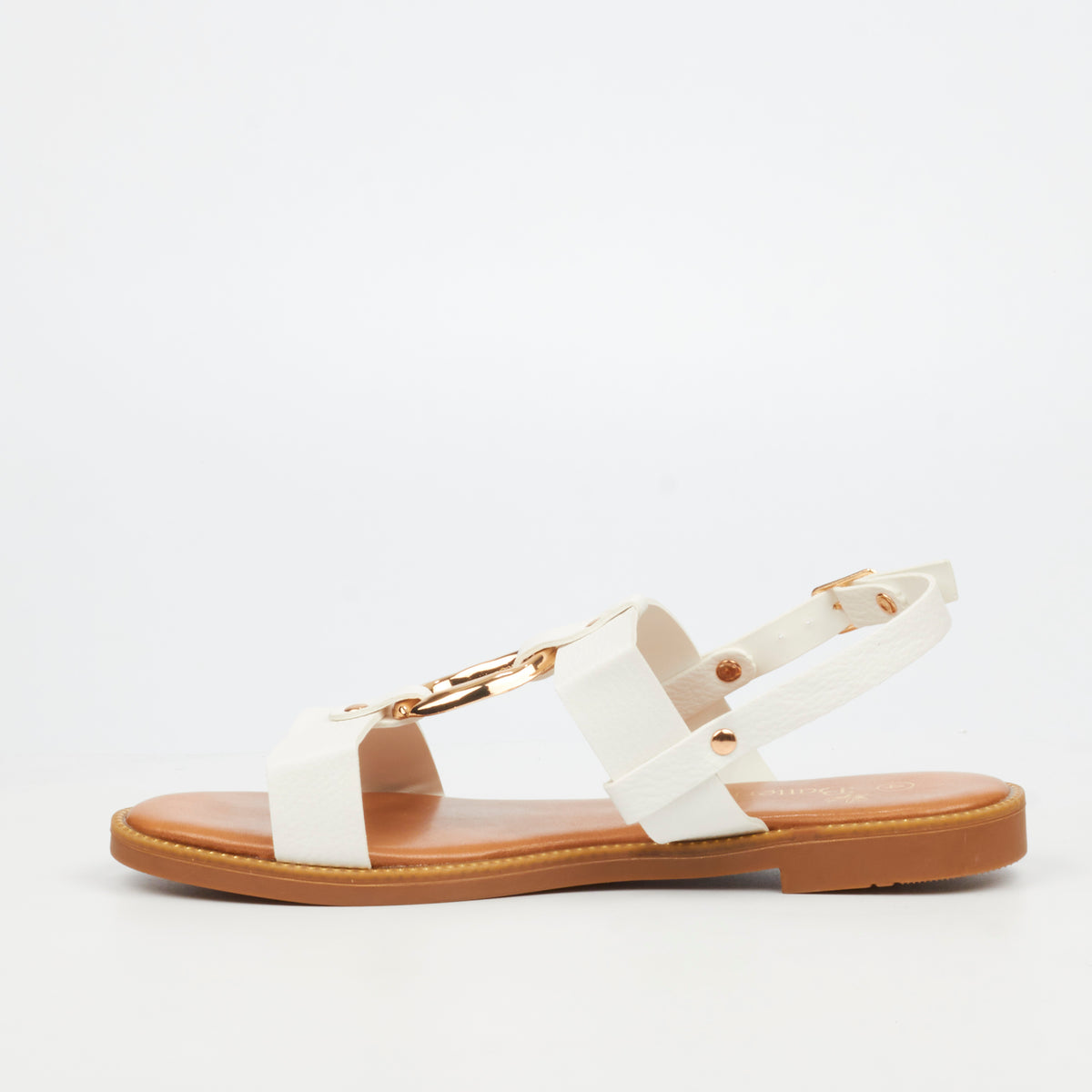Butterfly Feet Frost 18 Flat Sandals - White