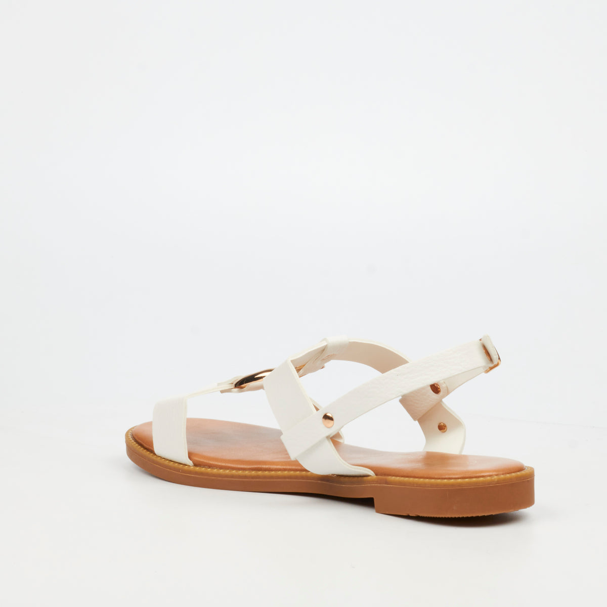 Butterfly Feet Frost 18 Flat Sandals - White
