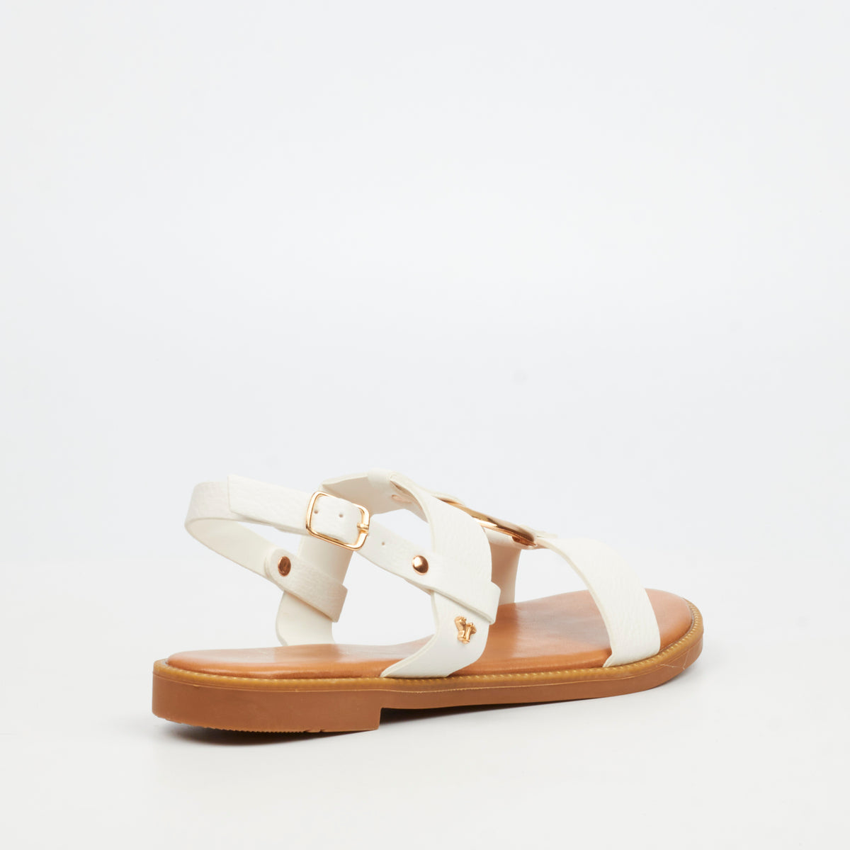 Butterfly Feet Frost 18 Flat Sandals - White
