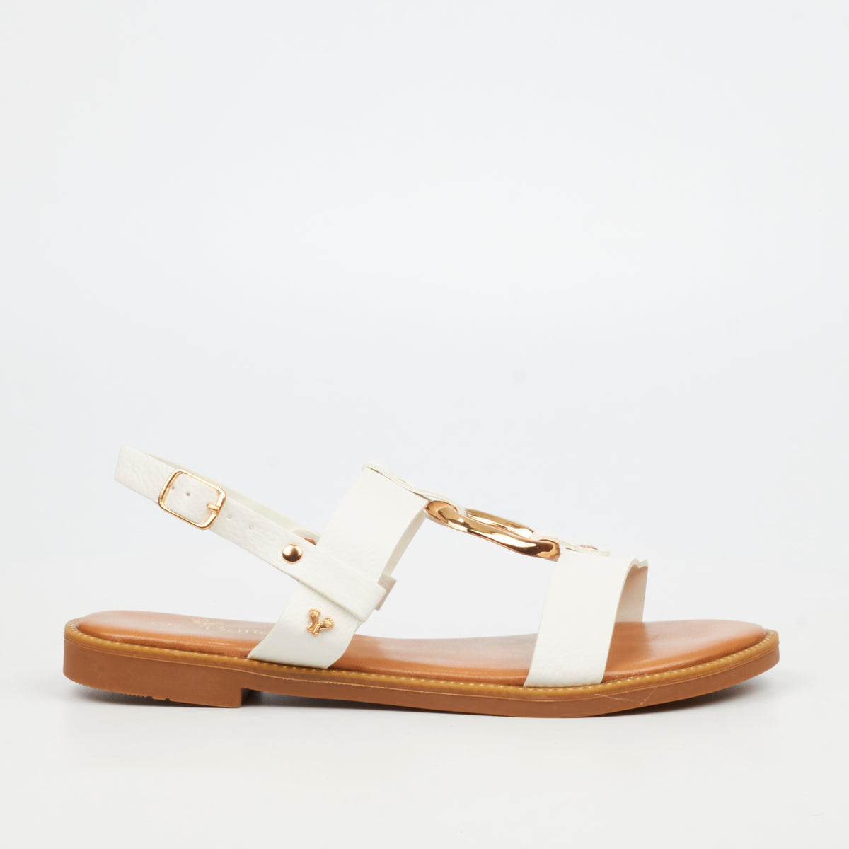 Butterfly Feet Frost 18 Flat Sandals - White