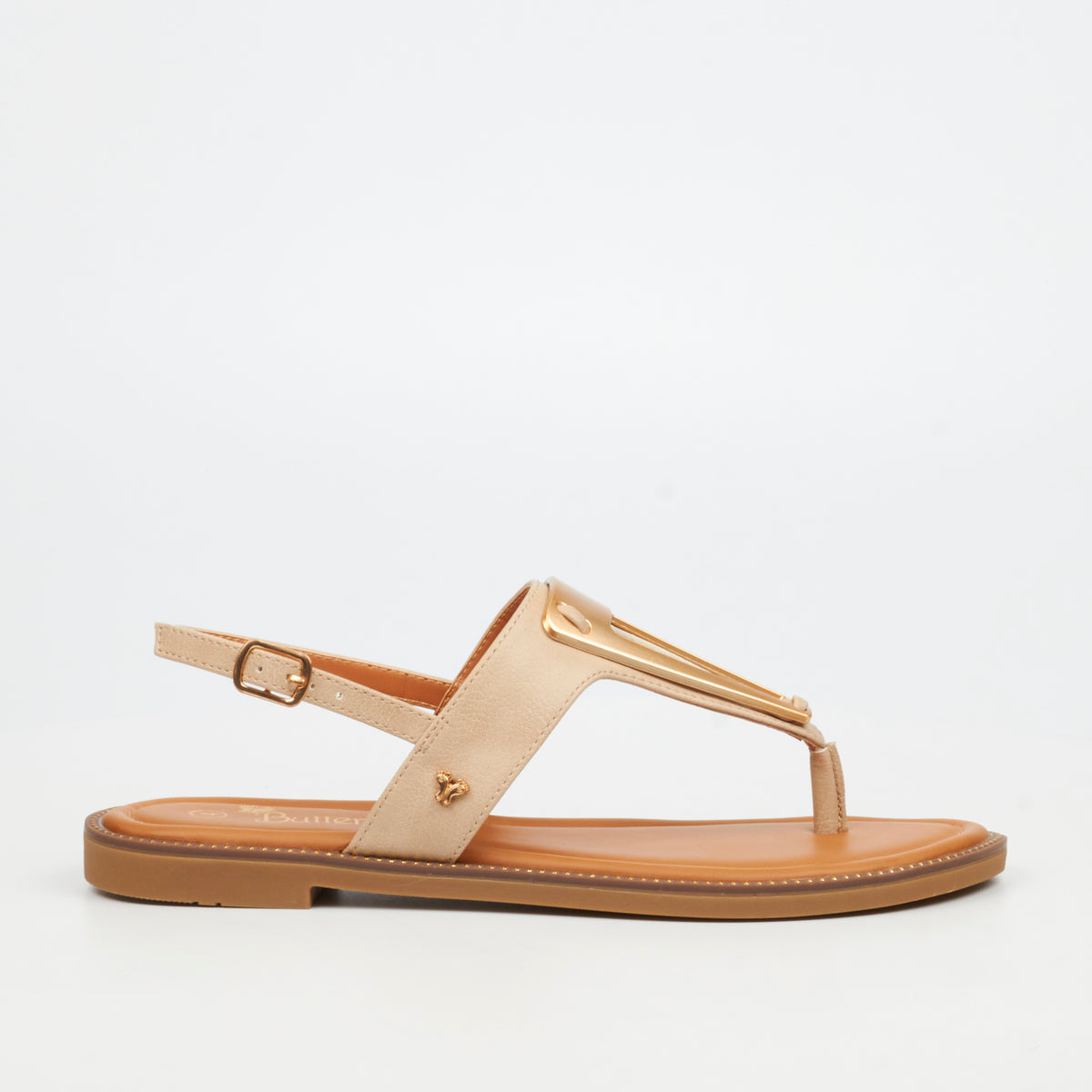 Butterfly Feet Frost 19 Flat Sandals - Beige