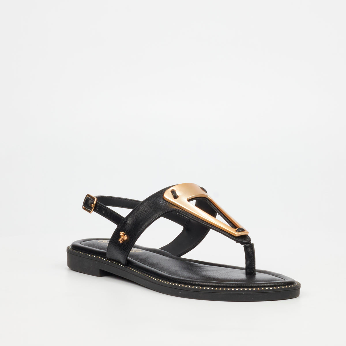 Butterfly Feet Frost 19 Flat Sandals - Black