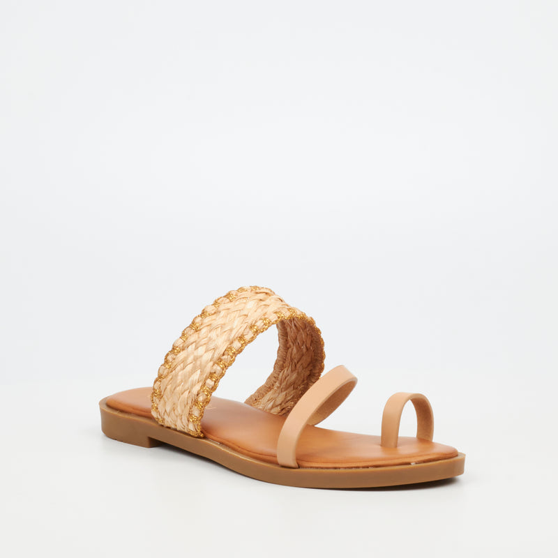 Butterfly Feet Frost 14 Flat Sandal - Beige footwear Butterfly Feet   