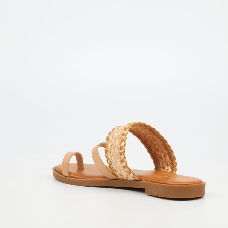 Butterfly Feet Frost 14 Flat Sandal - Beige footwear Butterfly Feet   