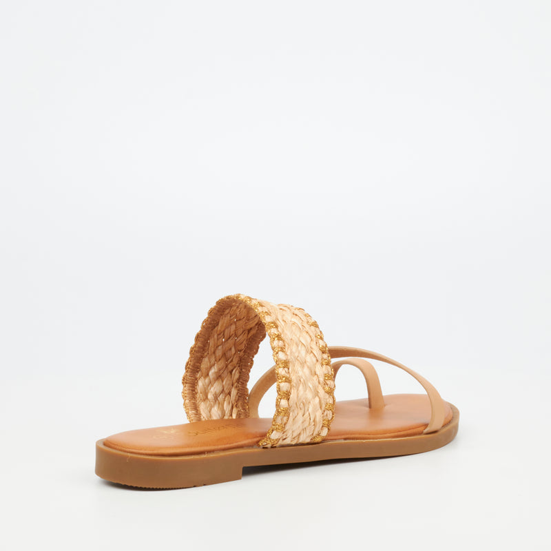 Butterfly Feet Frost 14 Flat Sandal - Beige footwear Butterfly Feet   