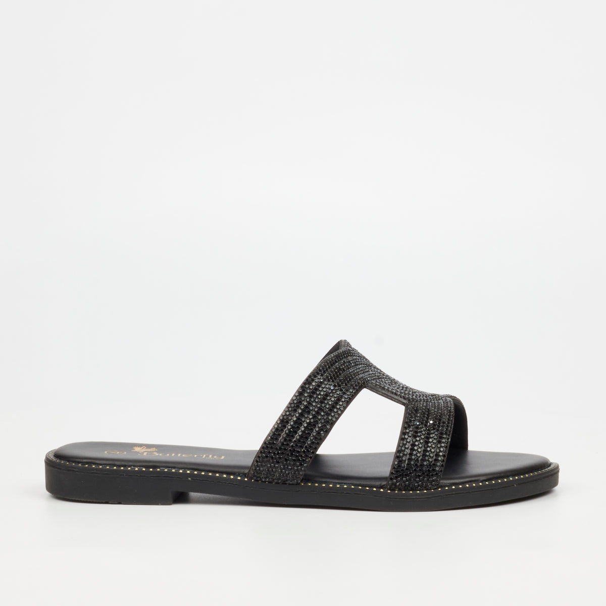 Butterfly Deet Frost 20 Flat Sndals - Black