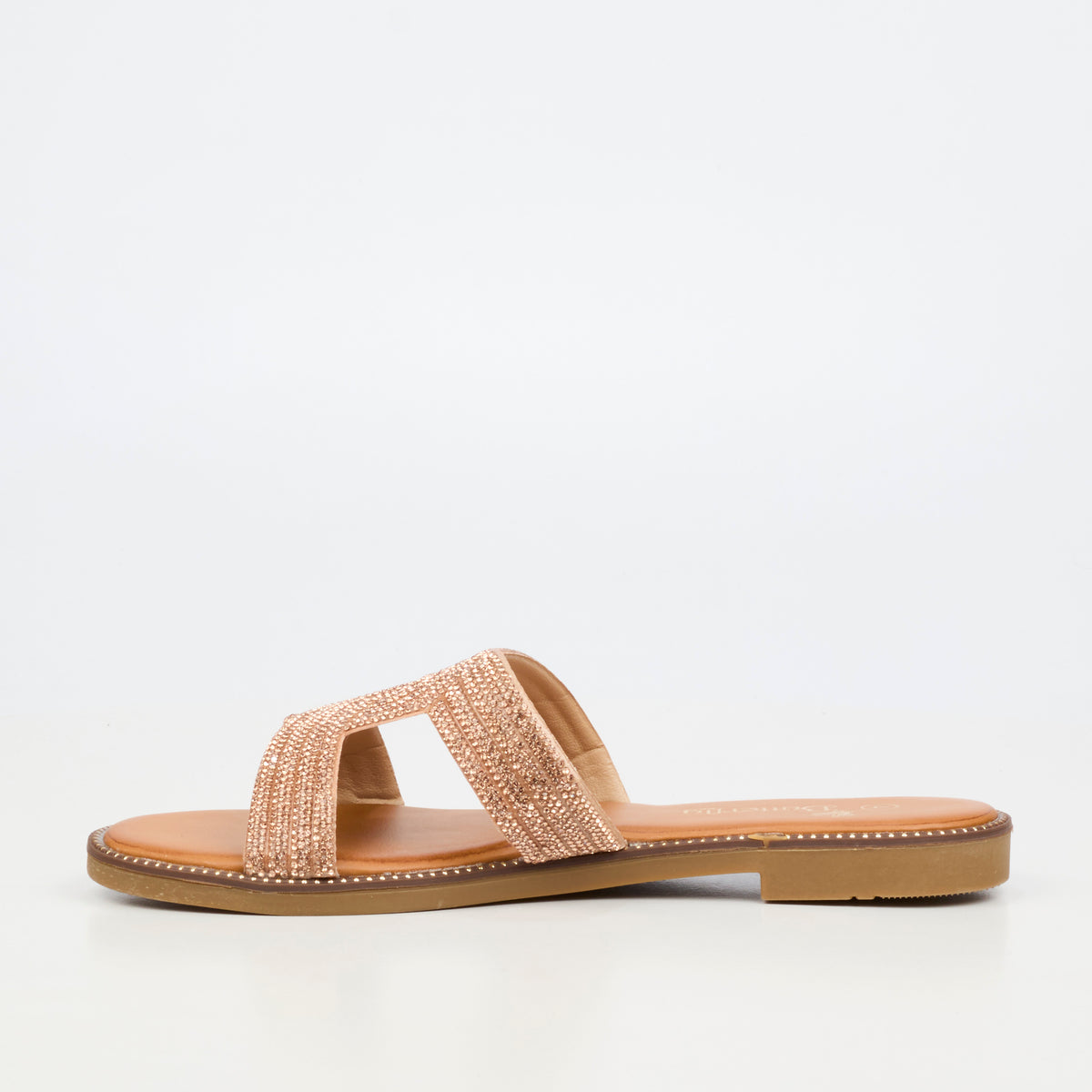 Butterfly Feet Frost 20 Flat Sandal - Rose Gold