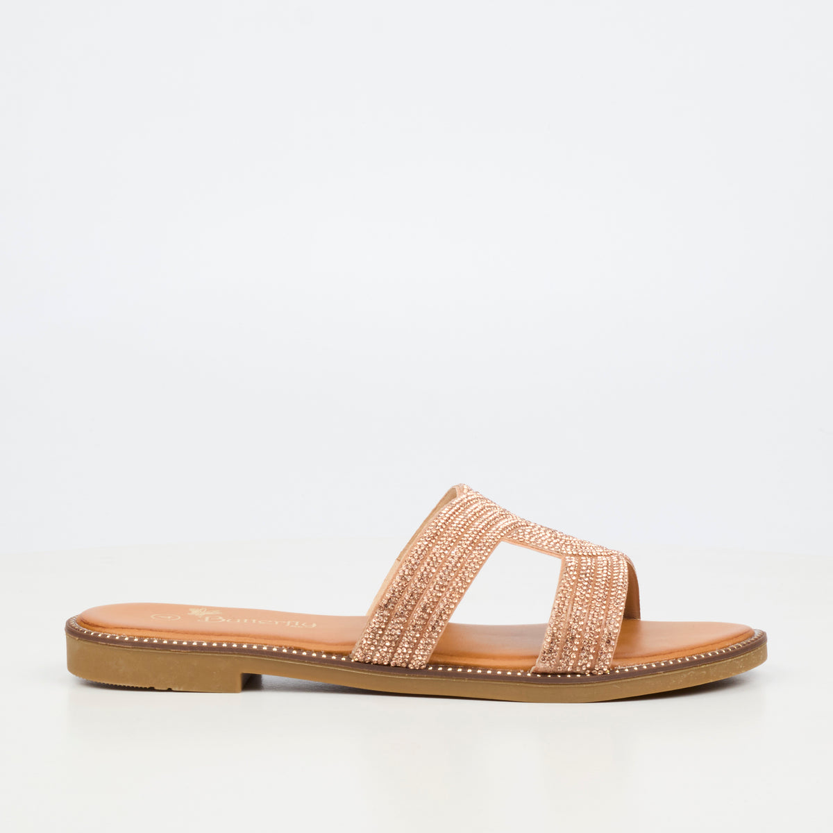 Butterfly Feet Frost 20 Flat Sandal - Rose Gold