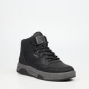 Urbanart Furrow 1 Faux Wax / Faux Nubuck Sneaker - Black footwear Urbanart