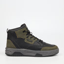 Urbanart Furrow 1 Faux Wax / Faux Nubuck Ankle Boot - Olive footwear Urbanart
