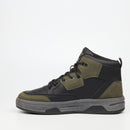 Urbanart Furrow 1 Faux Wax / Faux Nubuck Ankle Boot - Olive footwear Urbanart
