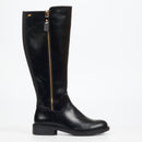 Miss Black Fyre 1 High Boots Faux Leather – Black