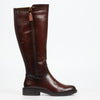 Miss Black Fyre 1 High Boots Faux Leather - Chocolate footwear Miss Black