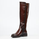 Miss Black Fyre 1 High Boots Faux Leather – Chocolate