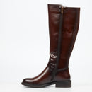 Miss Black Fyre 1 High Boots Faux Leather – Chocolate