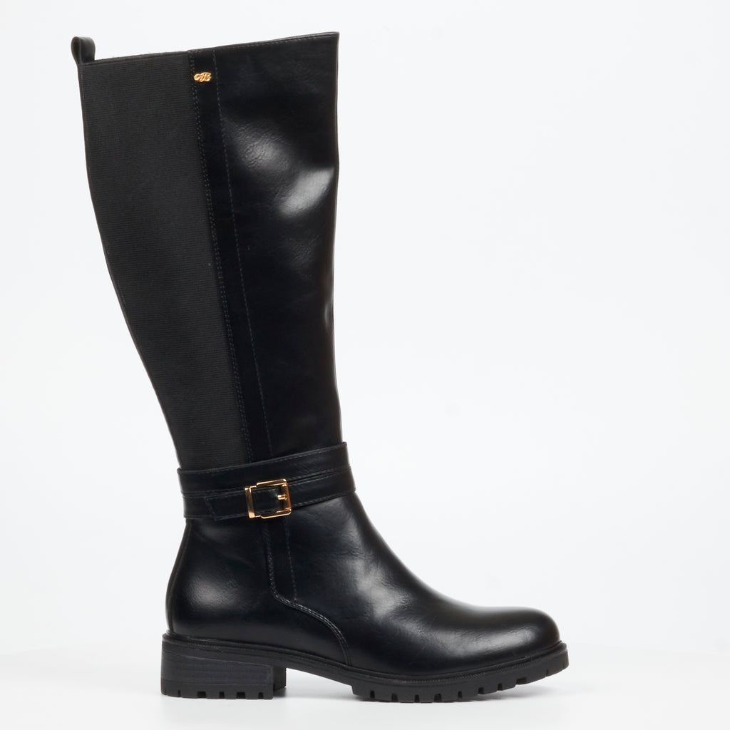 Miss Black Gale 1 High Boots Faux Leather - Black footwear Miss Black