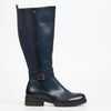 Miss Black Gale 1 High Boots Faux Leather - Navy footwear Miss Black