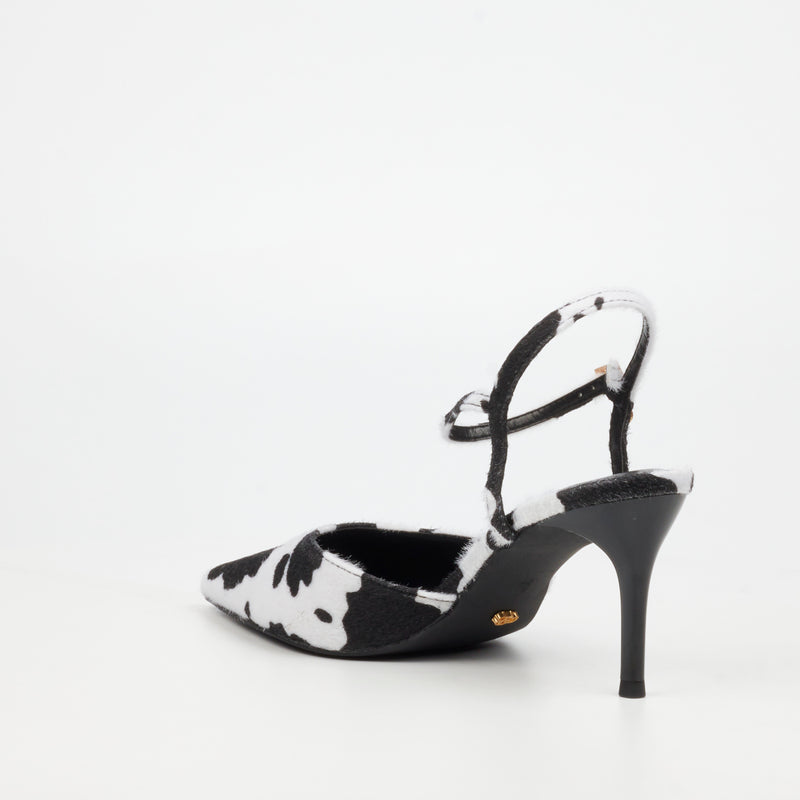 Miss Black Gallery 1 Court - Cow footwear Miss Black