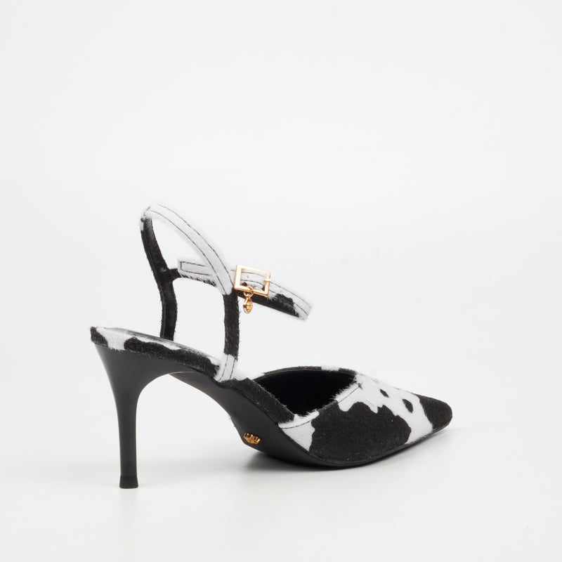Miss Black Gallery 1 Court - Cow footwear Miss Black