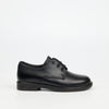 Genius Younger Boys Lace Up Leather School Shoe - Black footwear External