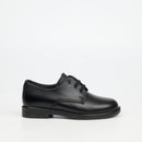 Genius Younger Boys Lace Up Leather School Shoe - Black footwear External