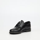 Genius Younger Boys Lace Up Leather School Shoe - Black footwear External