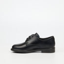 Genius Younger Boys Lace Up Leather School Shoe - Black footwear External