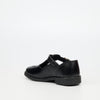 Genius Younger Girls T-Bar Leather School Shoe - Black footwear External