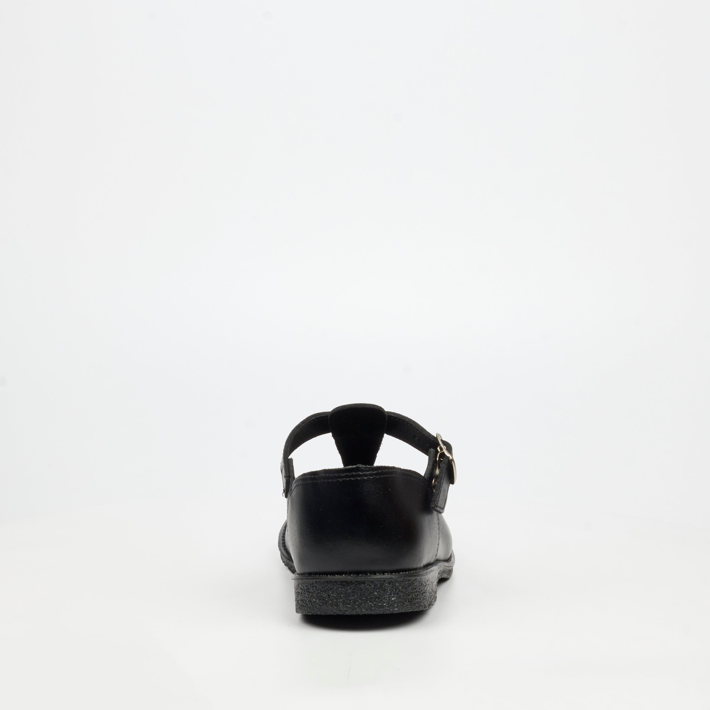 Genius Older Girls T-Bar Leather School Shoe - Black footwear External