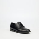 Genius Older Boys Lace Up Leather School Shoe - Black footwear External