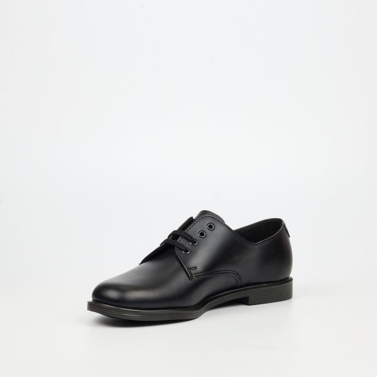 Genius Older Boys Lace Up Leather School Shoe - Black footwear External
