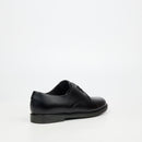 Genius Older Boys Lace Up Leather School Shoe - Black footwear External