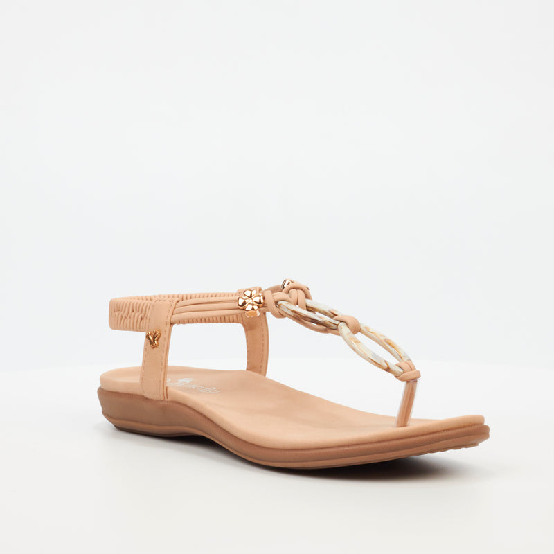 Butterfly Feet Geri 1 Flat Sandal - Beige footwear Butterfly Feet   