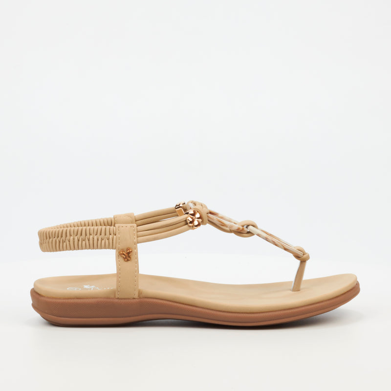 Butterfly Feet Geri 1 Flat Sandal - Nude footwear Butterfly Feet   