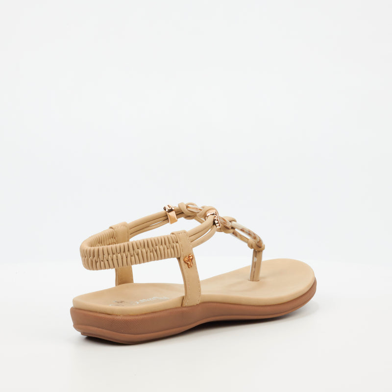 Butterfly Feet Geri 1 Flat Sandal - Nude footwear Butterfly Feet   