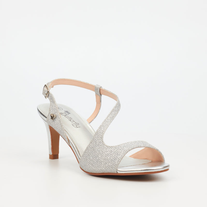 Butterfly Feet Gigi 1 Heel - Silver footwear Butterfly Feet   