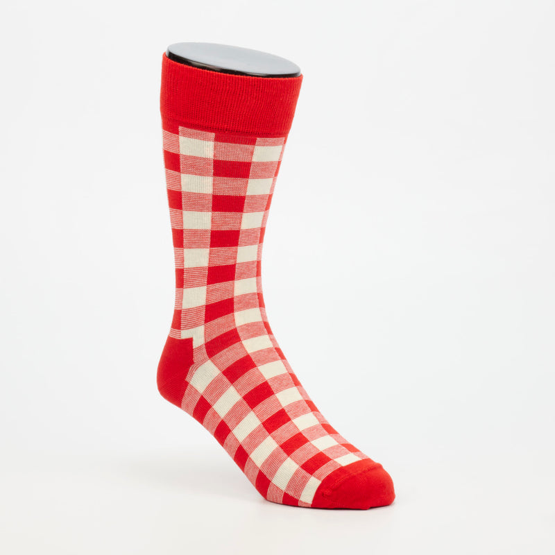 Happy Socks Gingham Sock - Red accessories External   