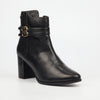 Nicci Tyler Gisele 1 Genuine Smooth Leather Ankle Boot - Black footwear Nicci Tyler