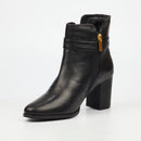 Nicci Tyler Gisele 1 Genuine Smooth Leather Ankle Boot - Black footwear Nicci Tyler