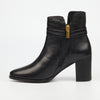 Nicci Tyler Gisele 1 Genuine Smooth Leather Ankle Boot - Black footwear Nicci Tyler