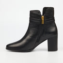Nicci Tyler Gisele 1 Genuine Smooth Leather Ankle Boot - Black footwear Nicci Tyler