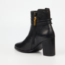 Nicci Tyler Gisele 1 Genuine Smooth Leather Ankle Boot - Black footwear Nicci Tyler