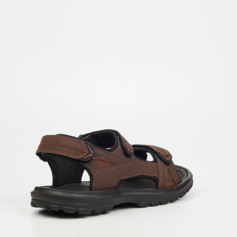 Urbanart Glide 1 Faux Nubuck Sandal - Chocolate footwear Urbanart   