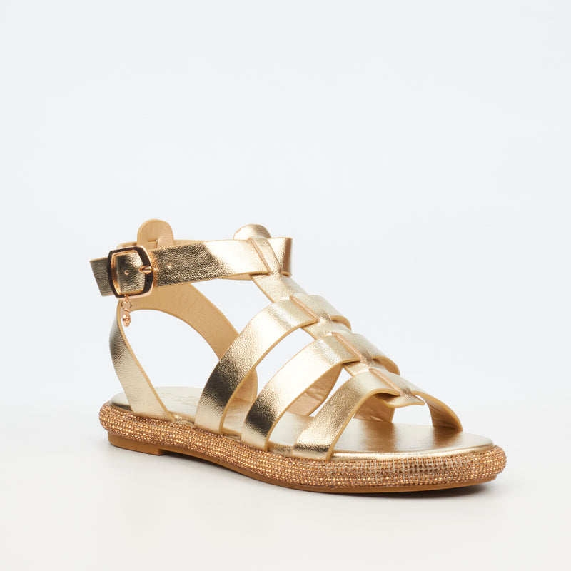 Miss Black Glisten 1 Sandal - Gold footwear Miss Black   