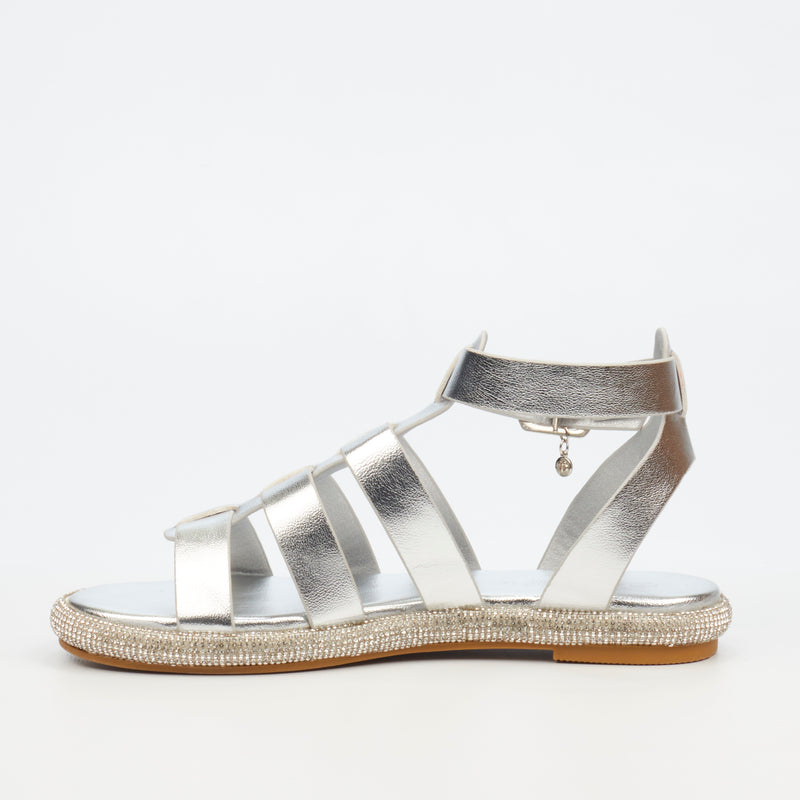 Miss Black Glisten 1 Sandal - Silver footwear Miss Black   